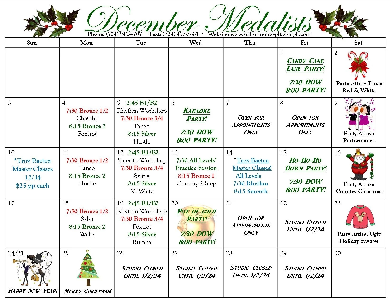 South Hills Calendar — Arthur Murray Dance Studio Pittsburgh