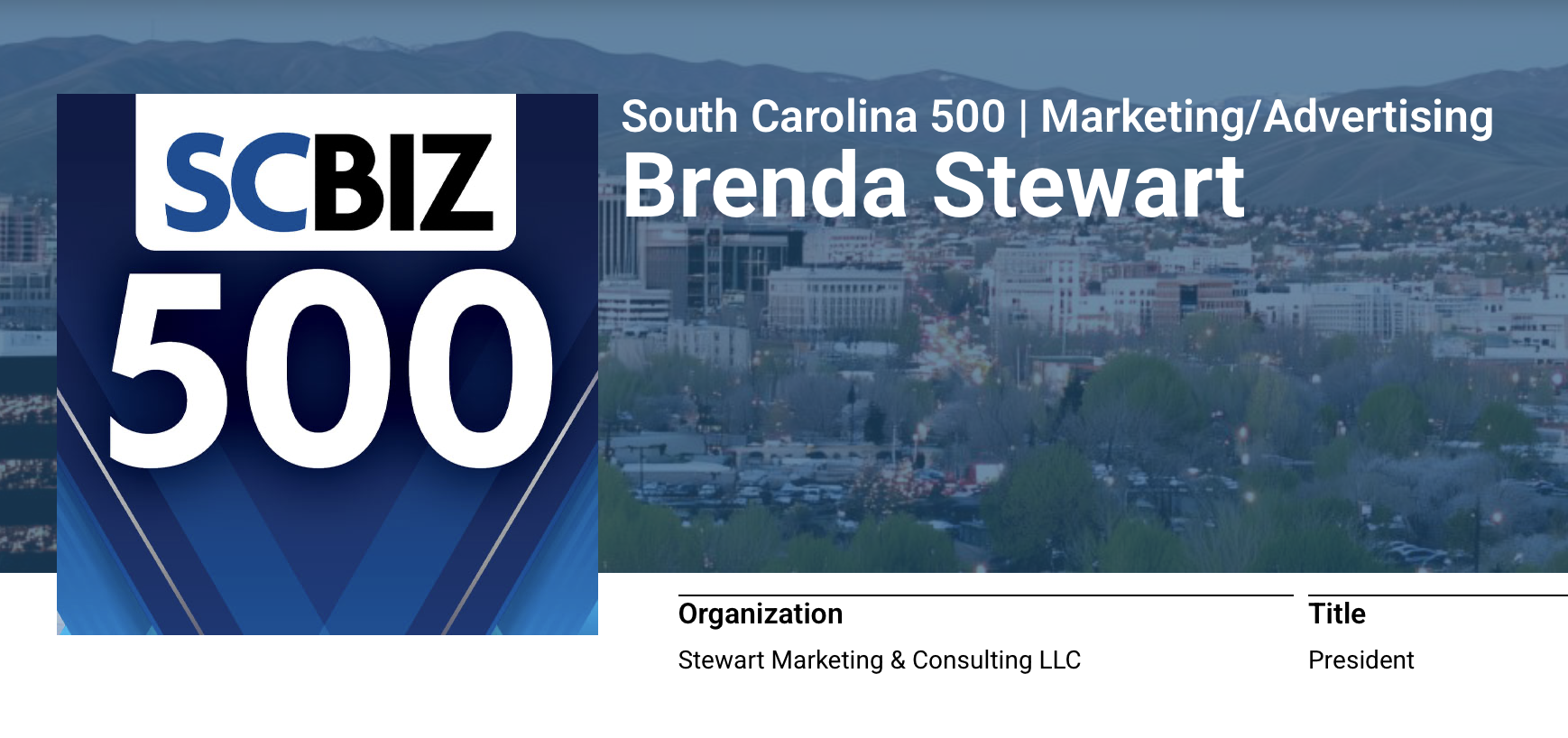 Laurens County Entrepreneur Brenda Stewart Named to SC Biz News’ Inaugural South Carolina 500