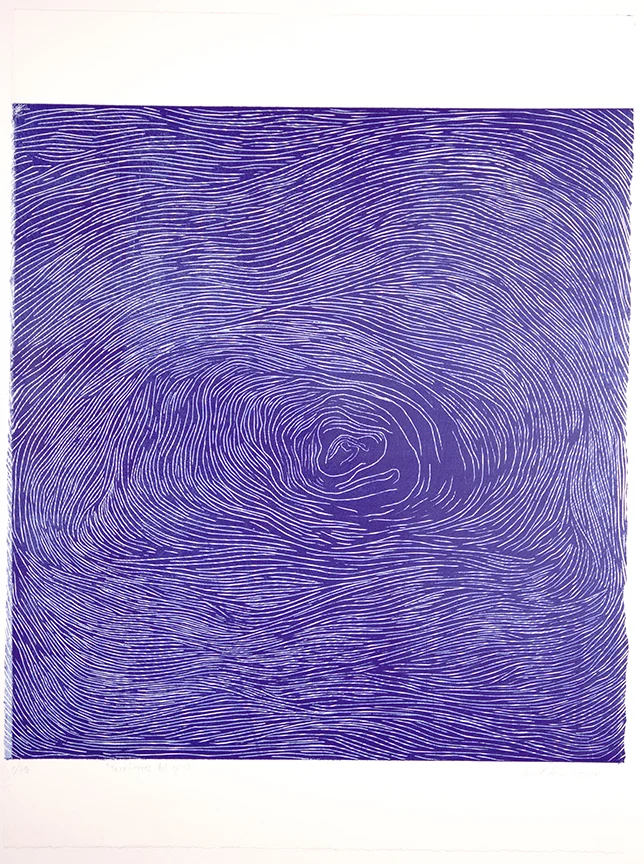 Taller de Litografía del Museo de la Carcova “Aida Carballo” And Under Pressure Press, Buenos Aires, Argentina Territories of Water , 2018, Woodcut, 30 x 22 inches, Courtesy of the artist
