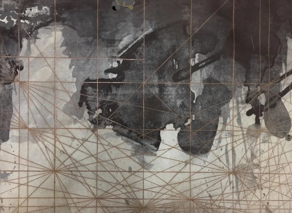 Coral Revueltas Valle, México Anecumene of the Septentrion , 2019, Aquatint on copper plate and dry point on PVC, 22 x 30 inches, Courtesy of the artist