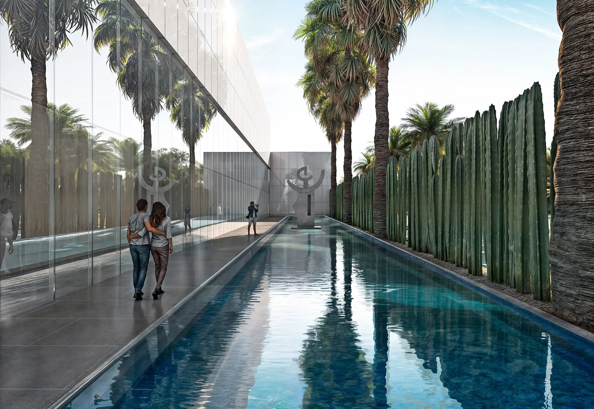 Render of outdoor spaces of the new Museum of Latin American Art (MOLAA) 