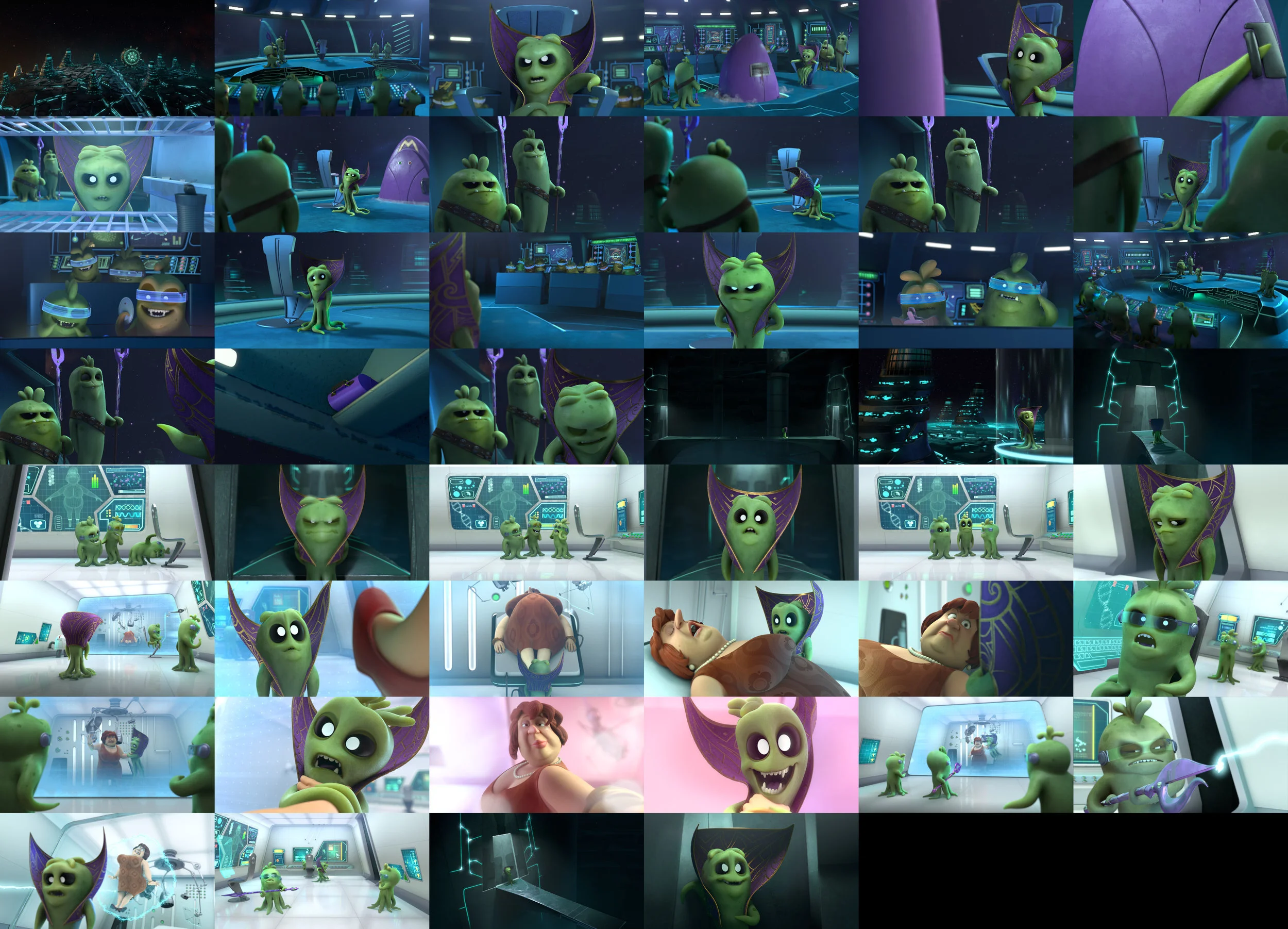  In this sequence I developed a 3d system for easy and fast motion graphics compositing, and also created a starfield tool for the matte painting team in Nuke. I worked on the final look and behavior of the alien weapon effect and the forcefield. 