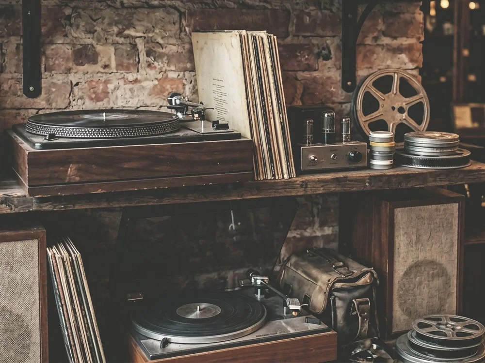 Vintage turntables and record players for sale in Vancouver, vinyl audio equipment at Space Lab