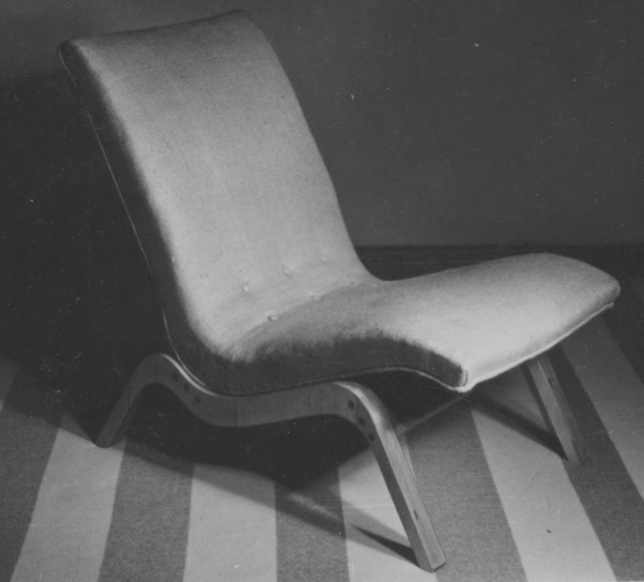 Relaxation upholstered chair, 1947
