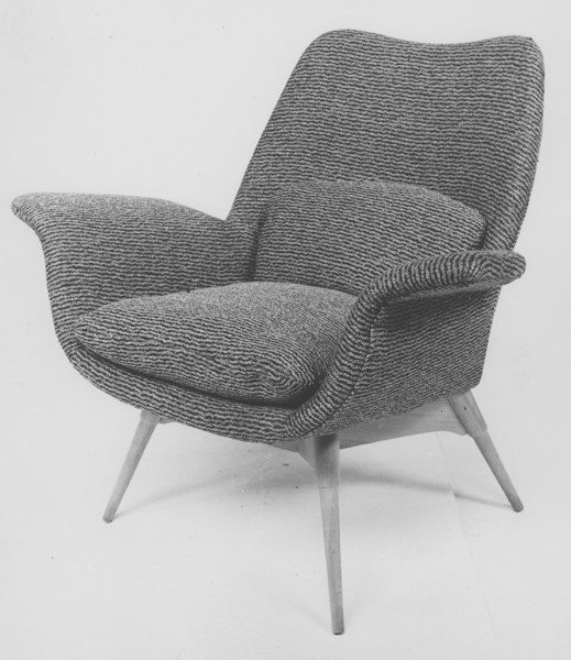E1 Eleanor Contour elastic suspension armchair, 1954 