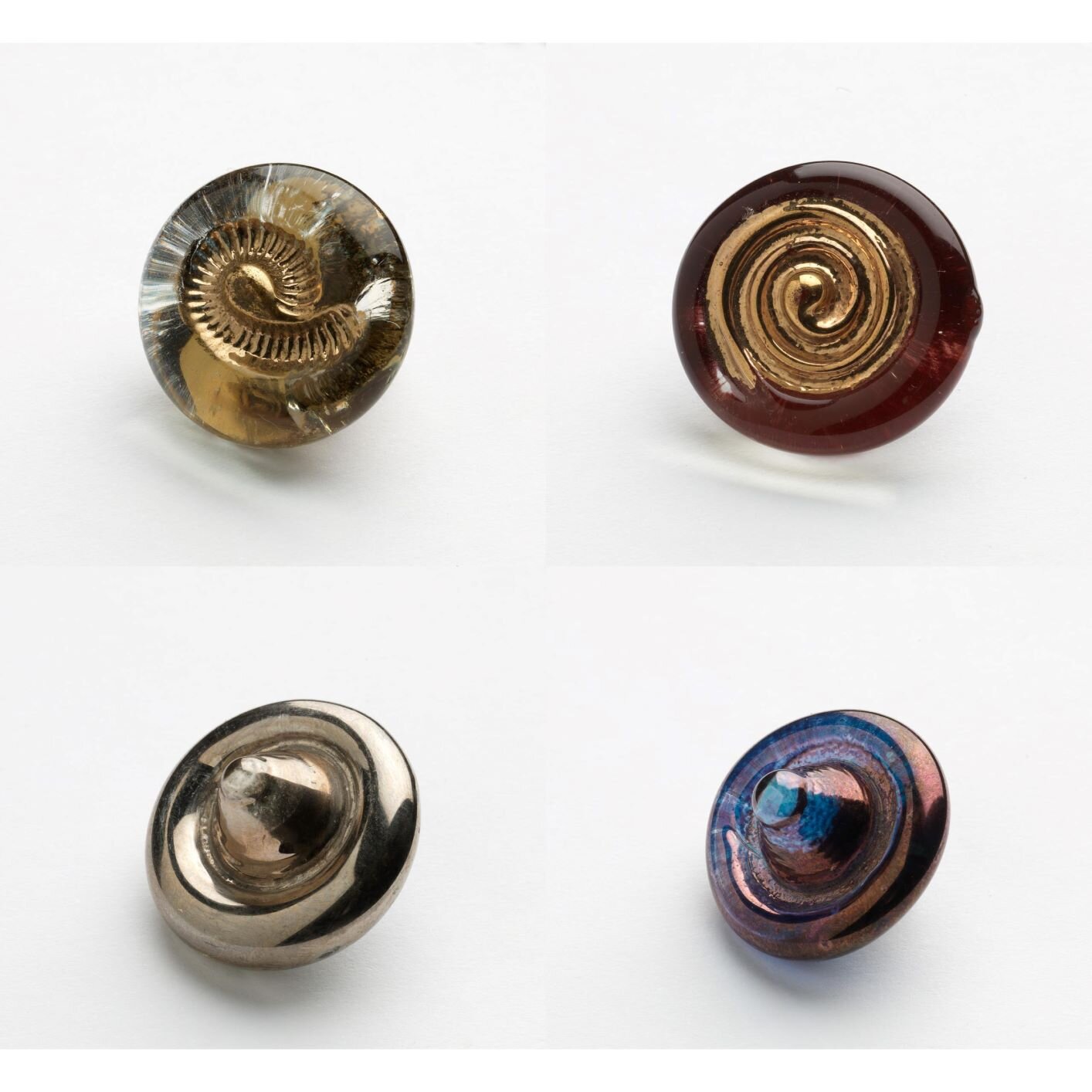 Glass buttons, 1948-54