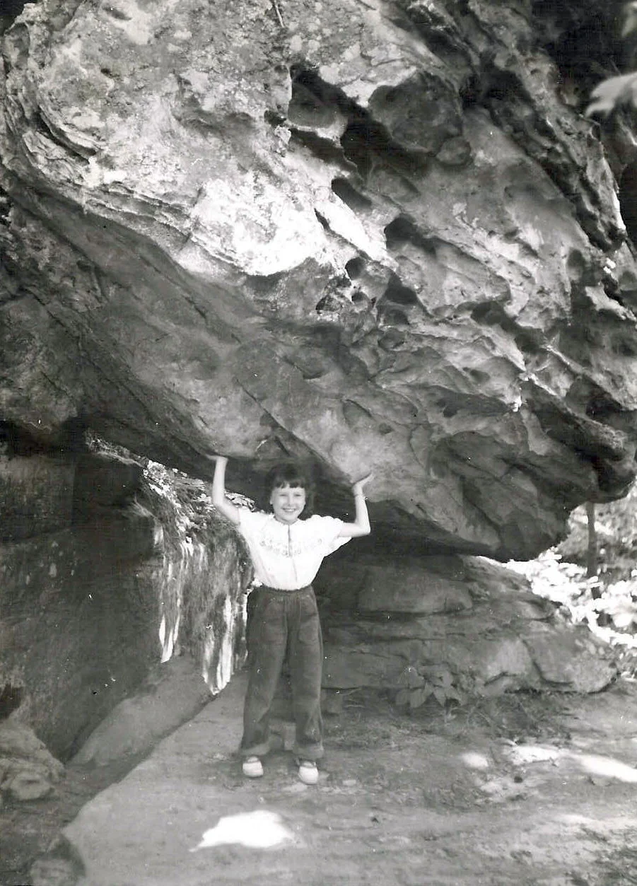 Wanda S. Hanson me holding a boulder.jpg