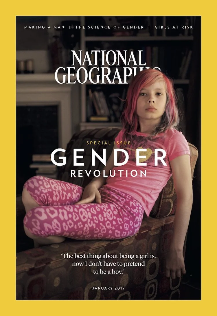 NINE YEAR OLD AVERY ON THE COVER OF THE JANUARY 2017 ISSUE OF NATIONAL GEOGRAPHIC. CREDIT: © ROBIN HAMMOND / NATIONAL GEOGRAPHIC