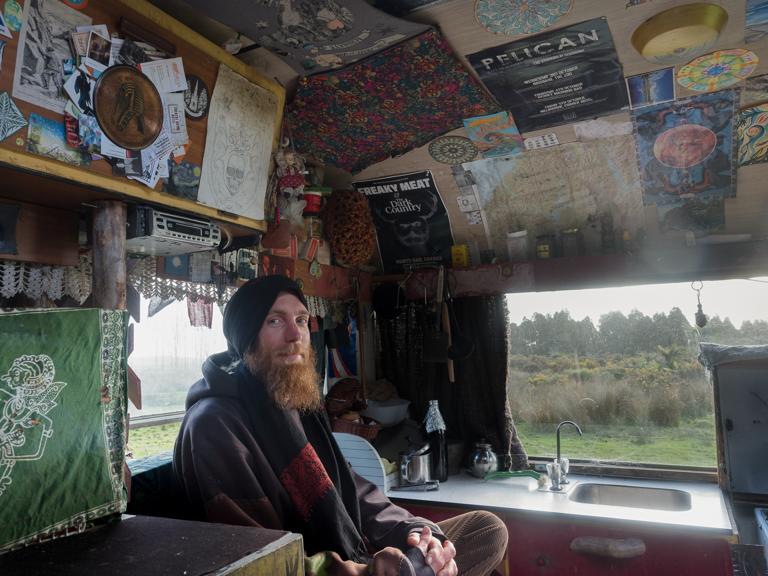  Julia Johnston.  Dan in his Caravan,  Barrytown, from  Coast Roaders   