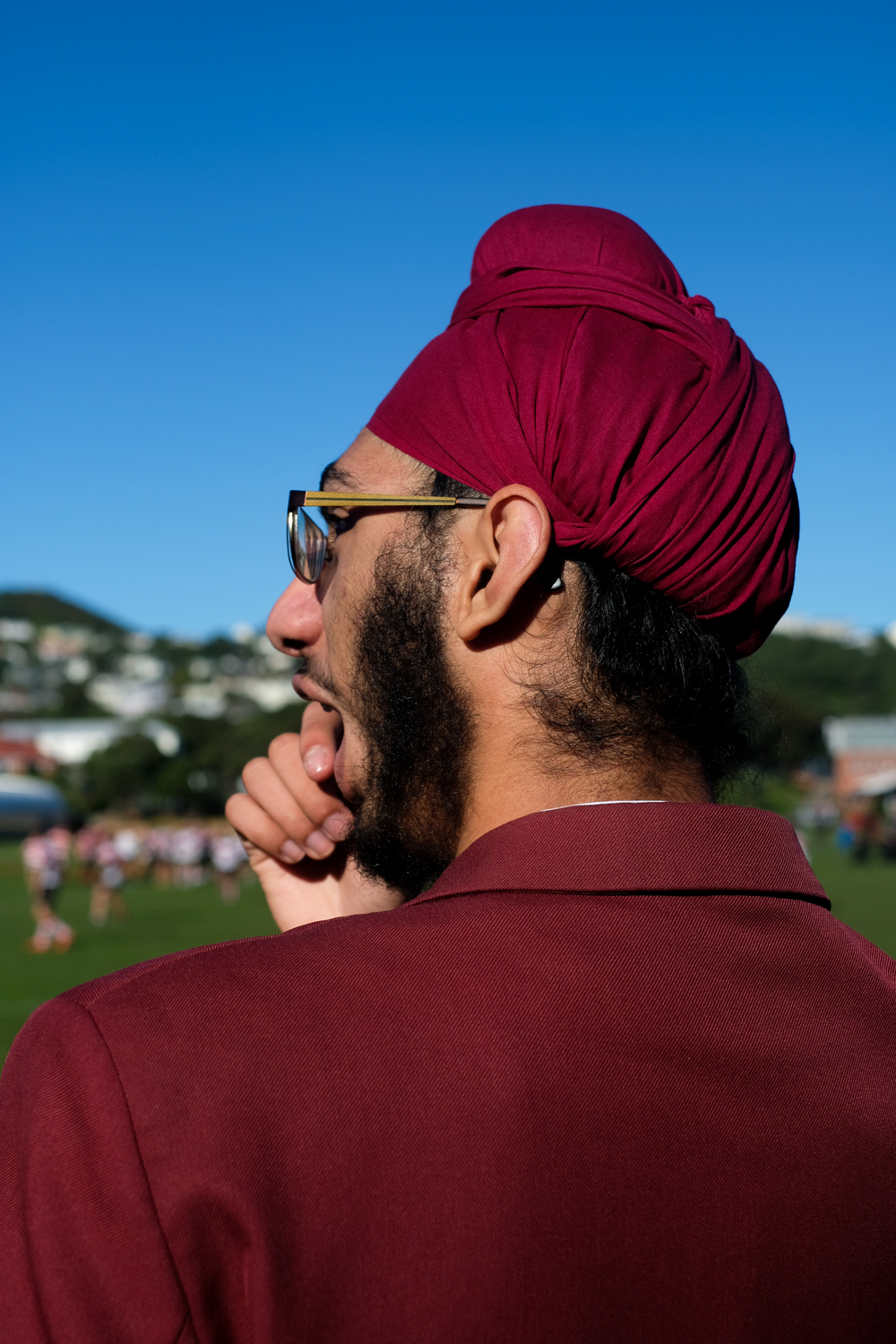  Manraj Singh Rahi, at rugby match (on the front field), 2017 