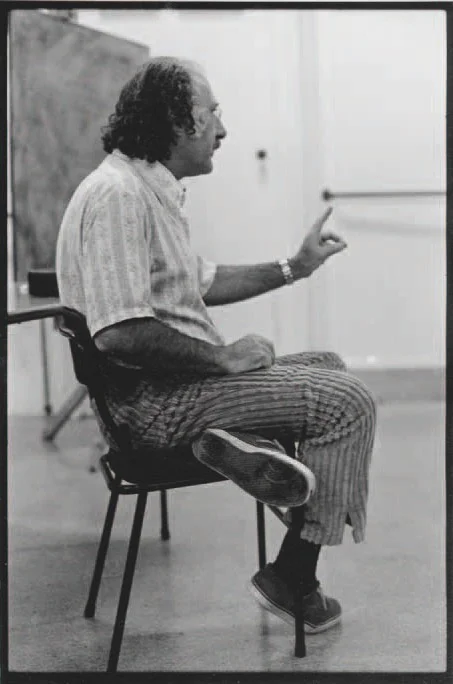 Larence Shustak at PhotoForum/Elam Workshop, c. 1974. Unknown photographer. (Collection John B. Turner).