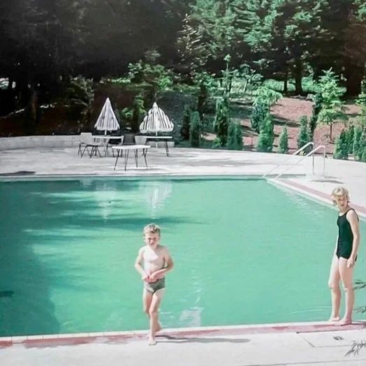 one foot on the bottom