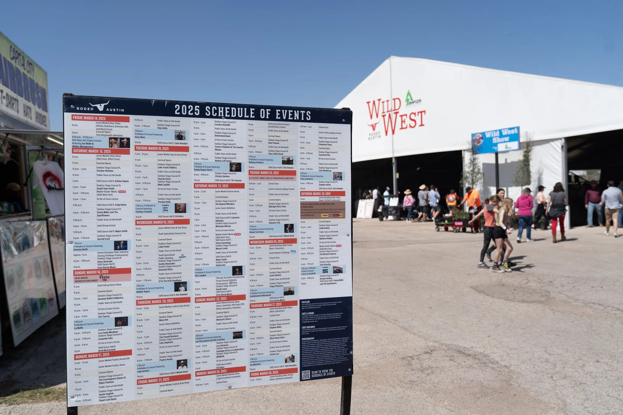 Schedule of Events Signage
