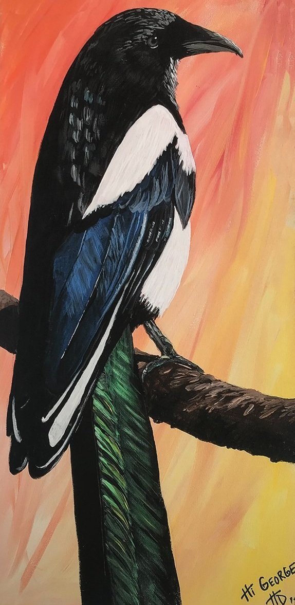 George the Magpie Print