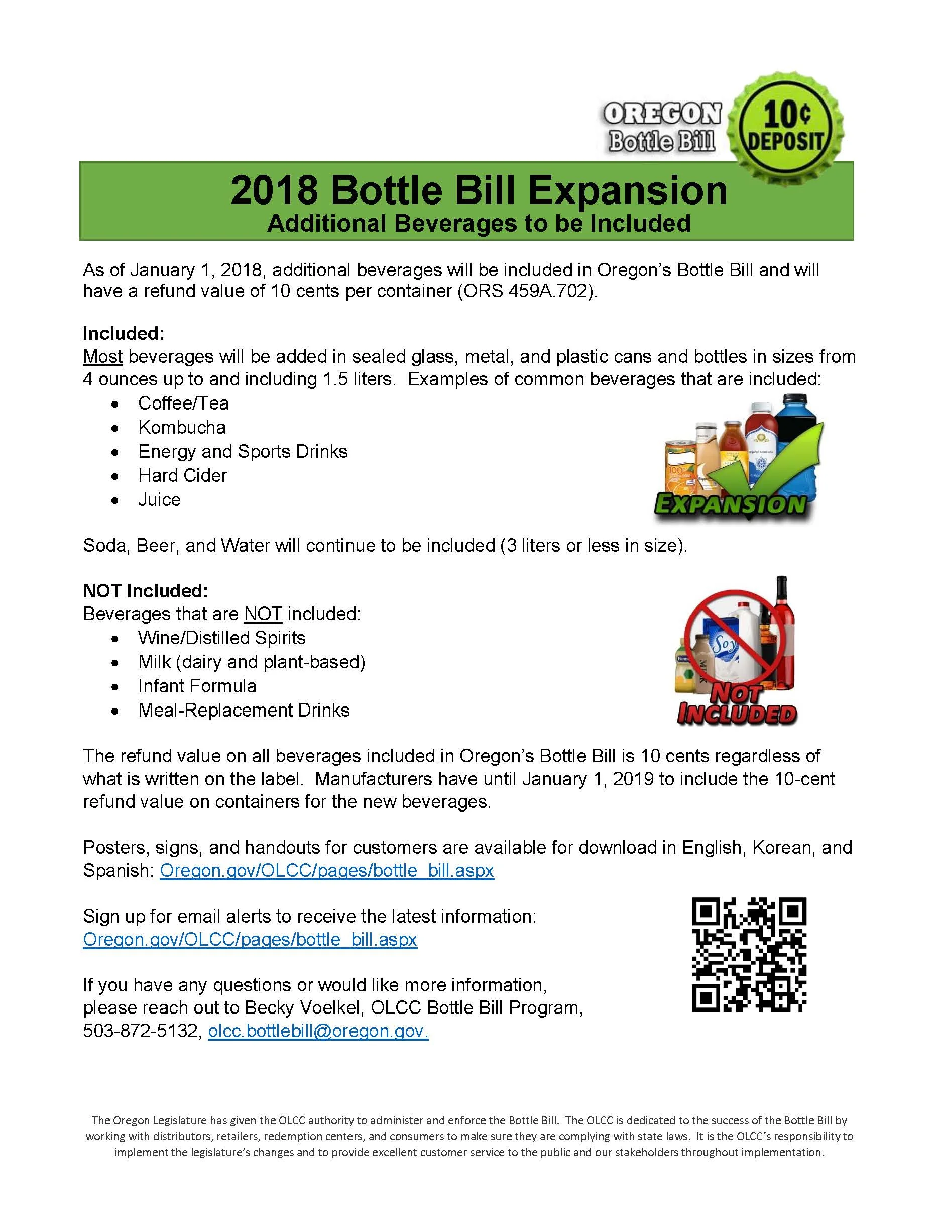 2018 Bottle Bill Expansion (Click for larger)