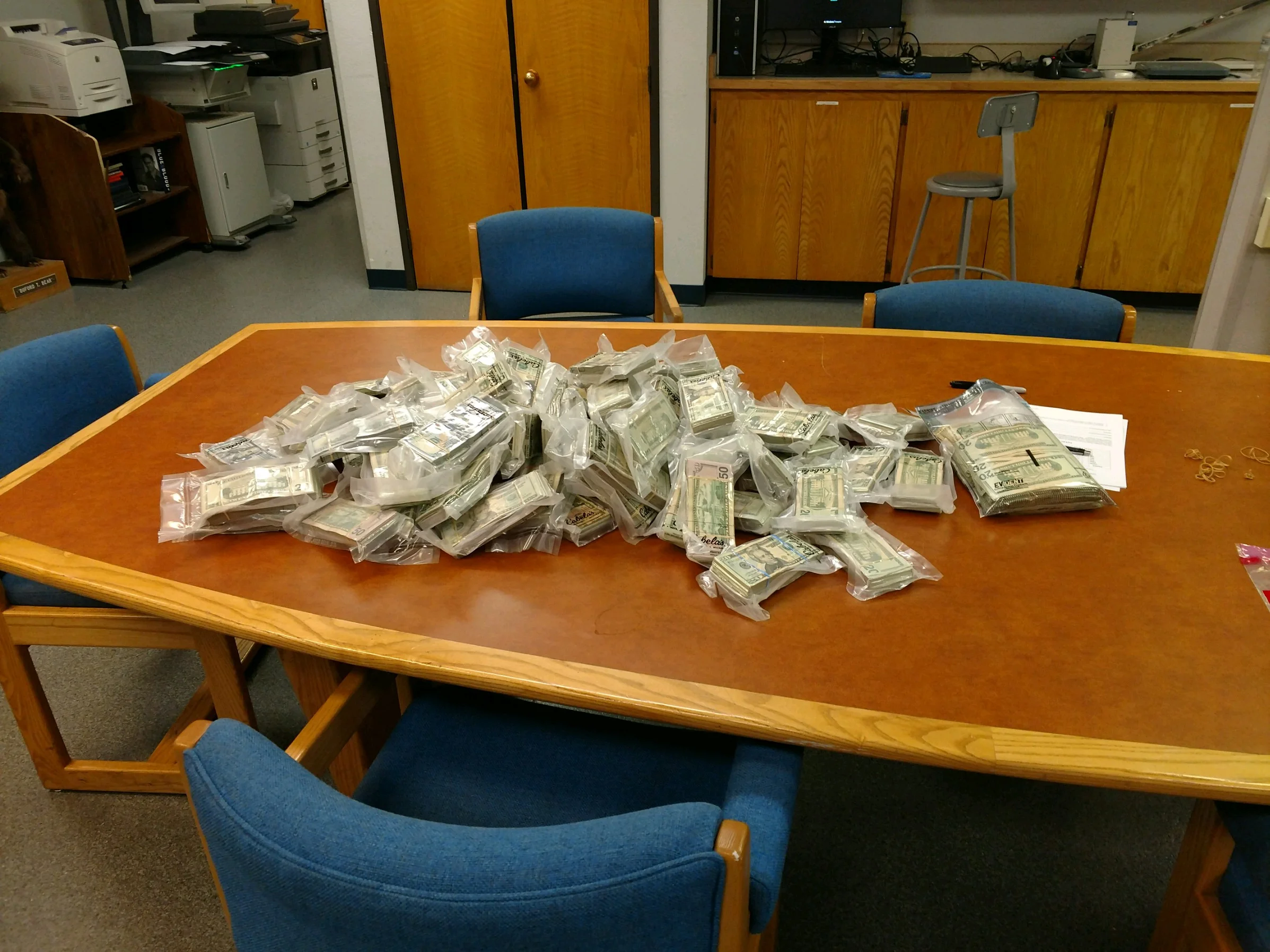$444,030 and Various Drugs Seized in OSP Traffic Stop in Klamath Falls. (Oregon State Police)