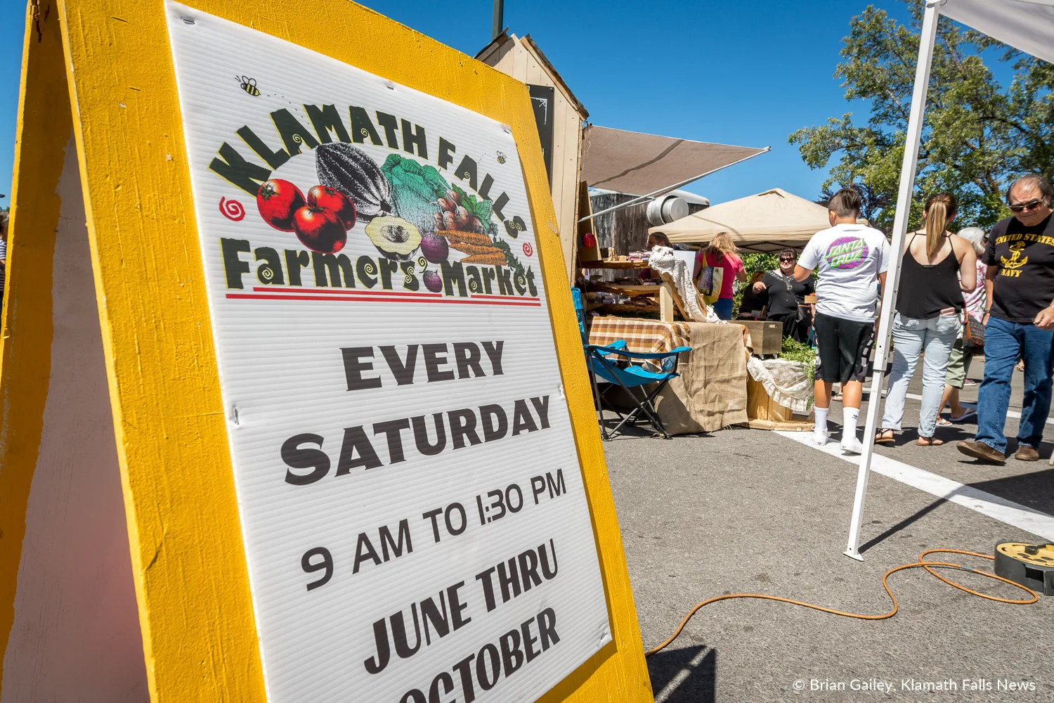 The Klamath Falls Farmers' Market - Every Saturday 9:00am to 1:30pm, June through October.
