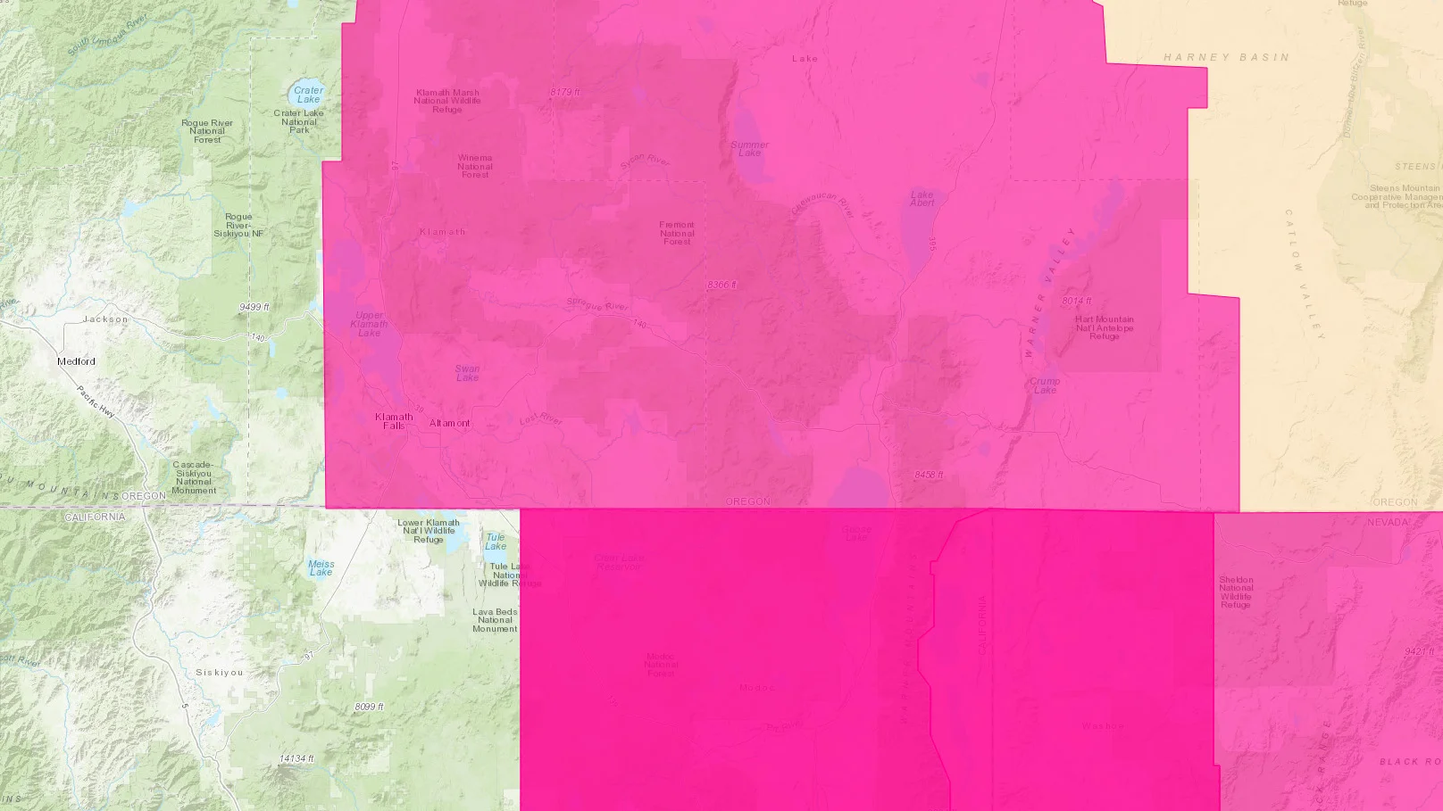 Red Flag Warning for July 8, 2018. https://www.wrh.noaa.gov/map/#