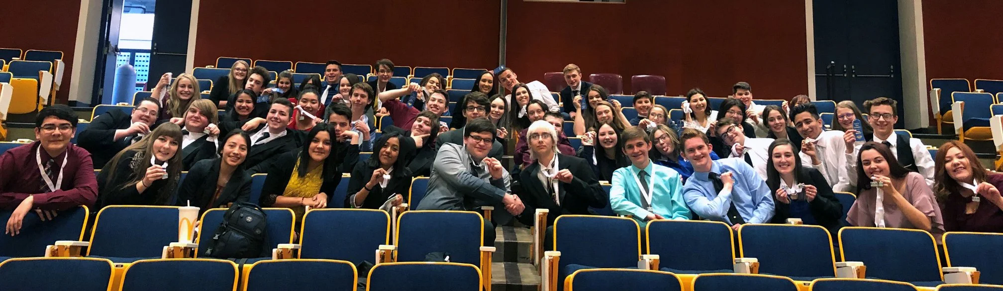 Mazama High School’s FBLA team gathers for a group picture during the FBLA Cascade Regional Skills Conference last week at OIT.