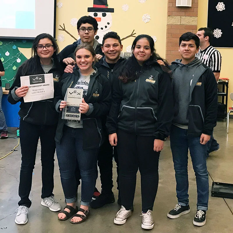 Lost River’s Team 9391D -- Lucy Huizar, Aaron Reyes, Anabelle Ross, Ronaldo Leon Cobian, Karla Hernandez and Johan Ayala -- earned a berth at the Create US National VEX Robotics Tournament