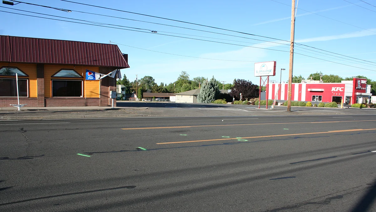 Location of the hit and run crash that killed a 36 year old Klamath Falls man. (Oregon State Police)