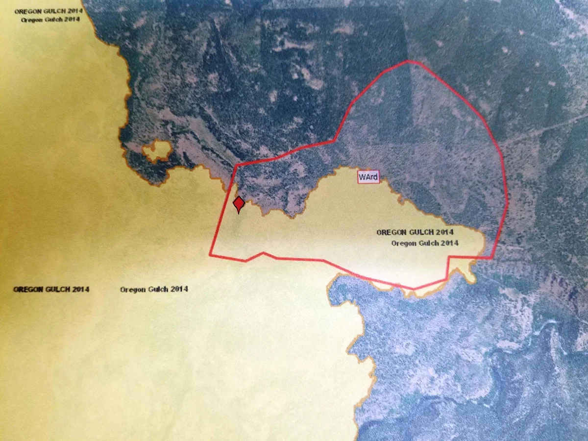 Parts of the Ward Fire are overlapping in previously burned areas of the 2014 Gulch Fire.