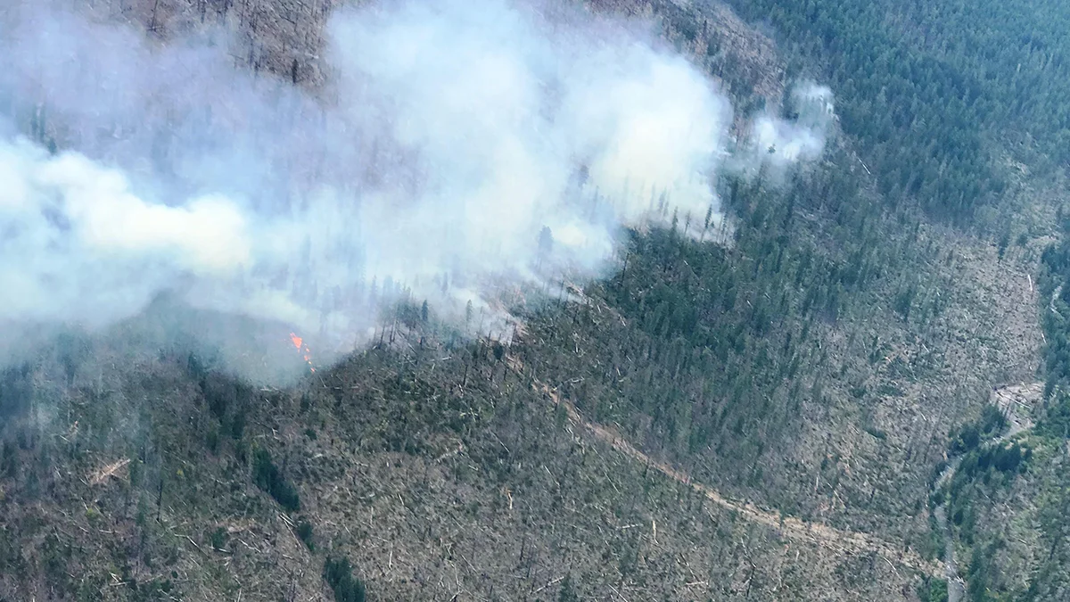 Gopher Fire remains 340 acres burning 11 miles east of Prospect, Ore. in the Sky Lakes Wilderness.(Inciweb)