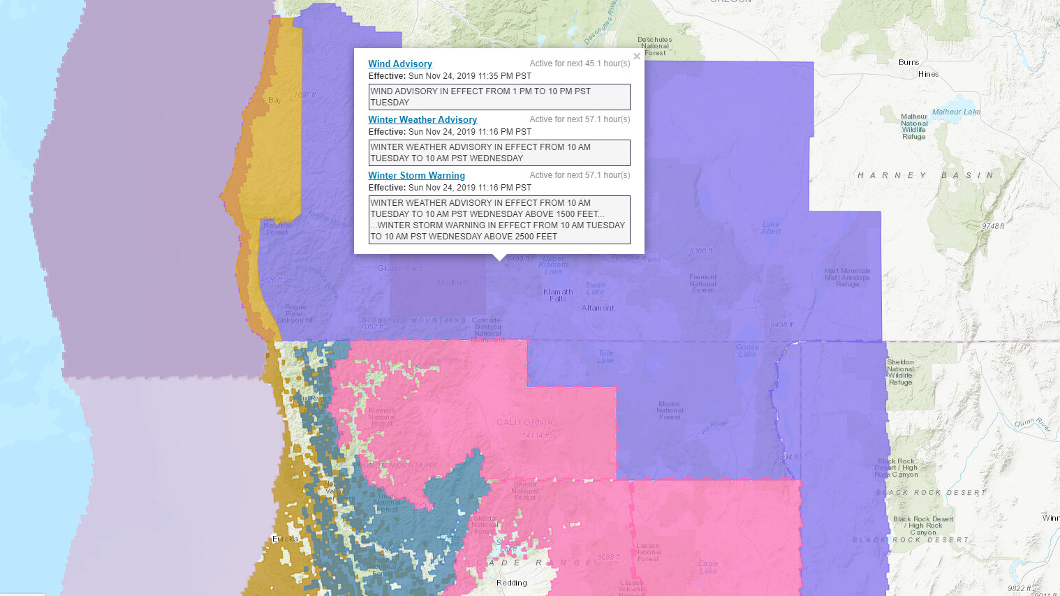 Severe Winter Storm Expected To Hit Southern Oregon And Northern