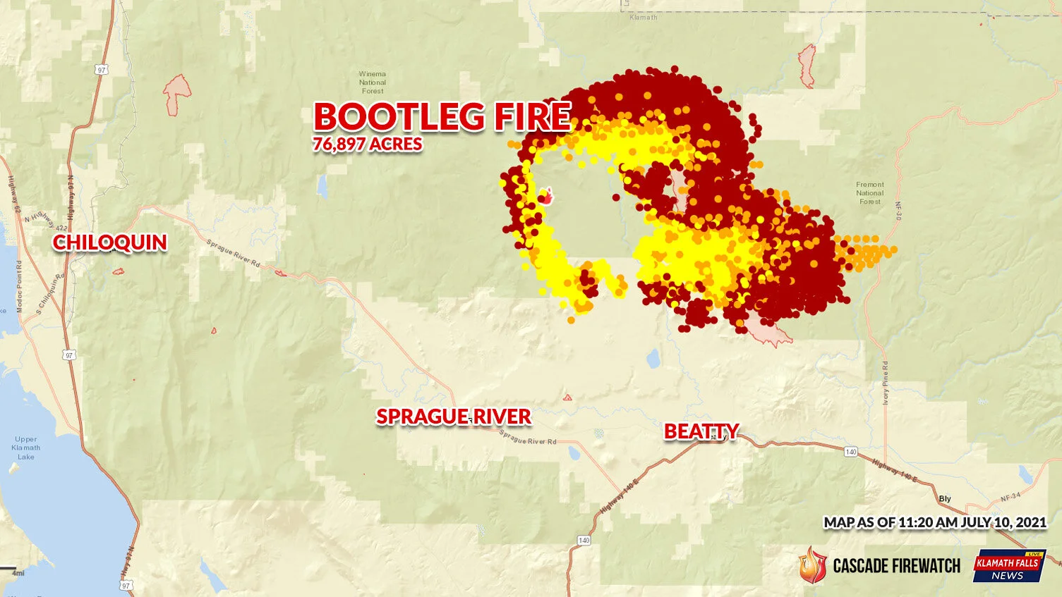 Bootleg Fire Map