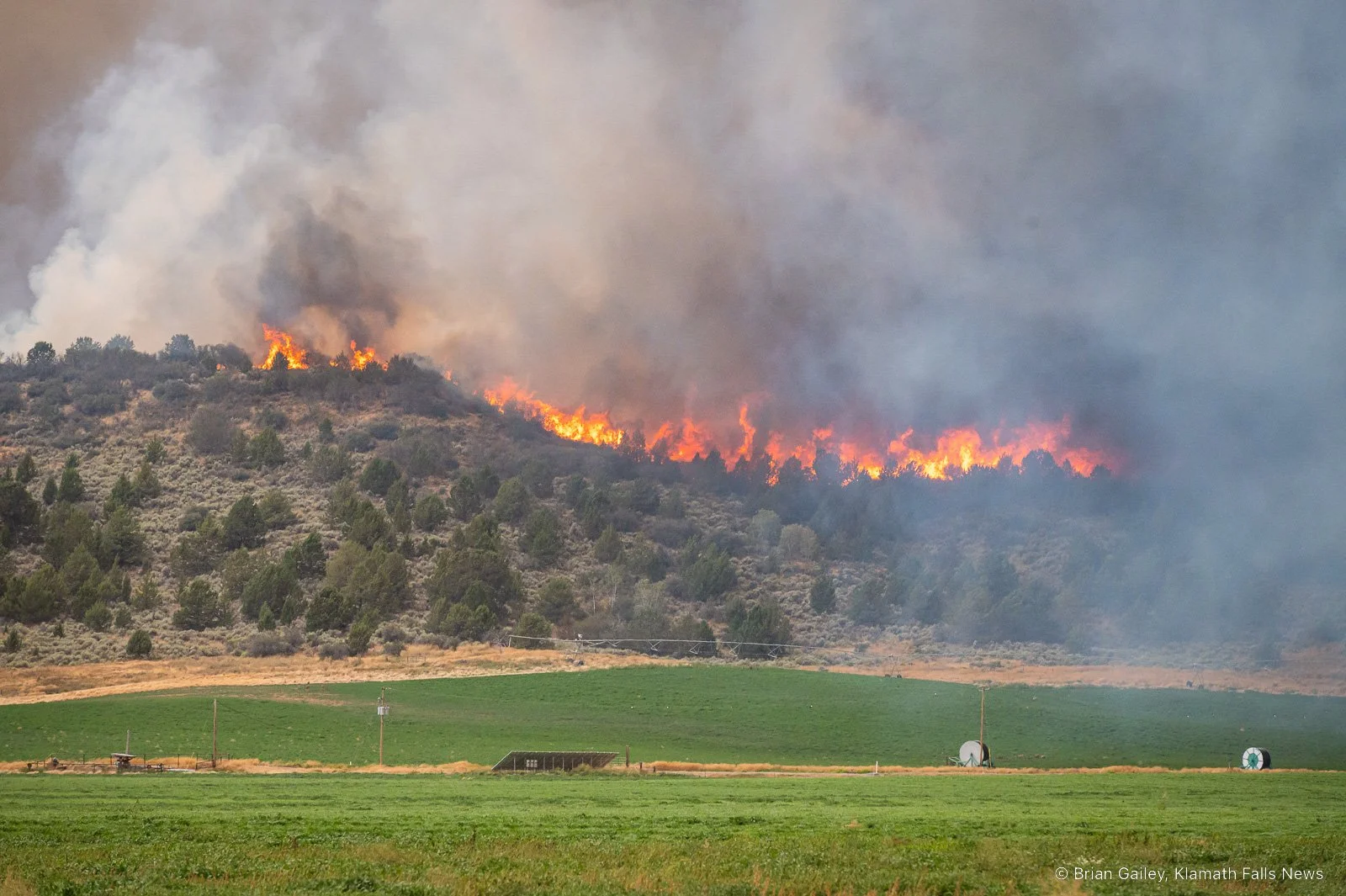 Van Meter Fire currently burning on Stukel Mountain