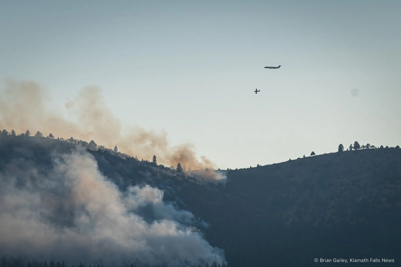 Van Meter Fire currently burning on Stukel Mountain