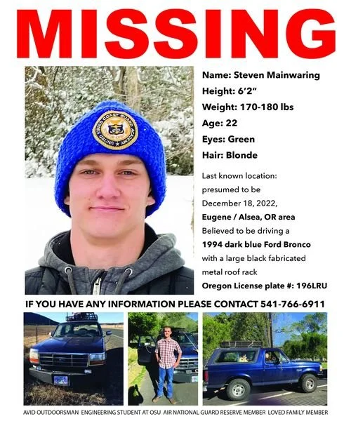 Search continues for guardsman/student from Klamath Falls