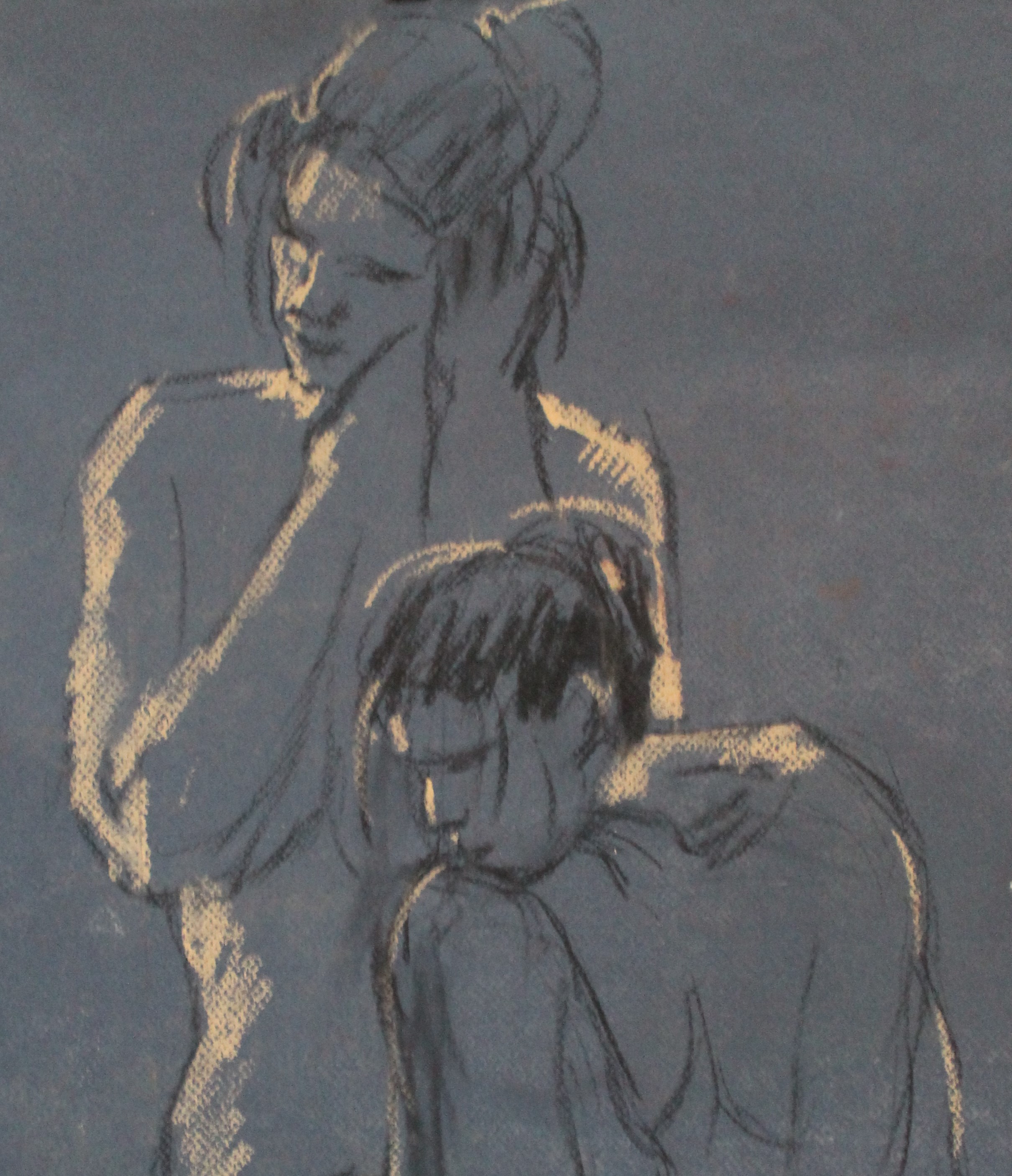 Two figures (detail) 75x50cm, Charcoal and Pastel by Janet Hayes $600.jpg