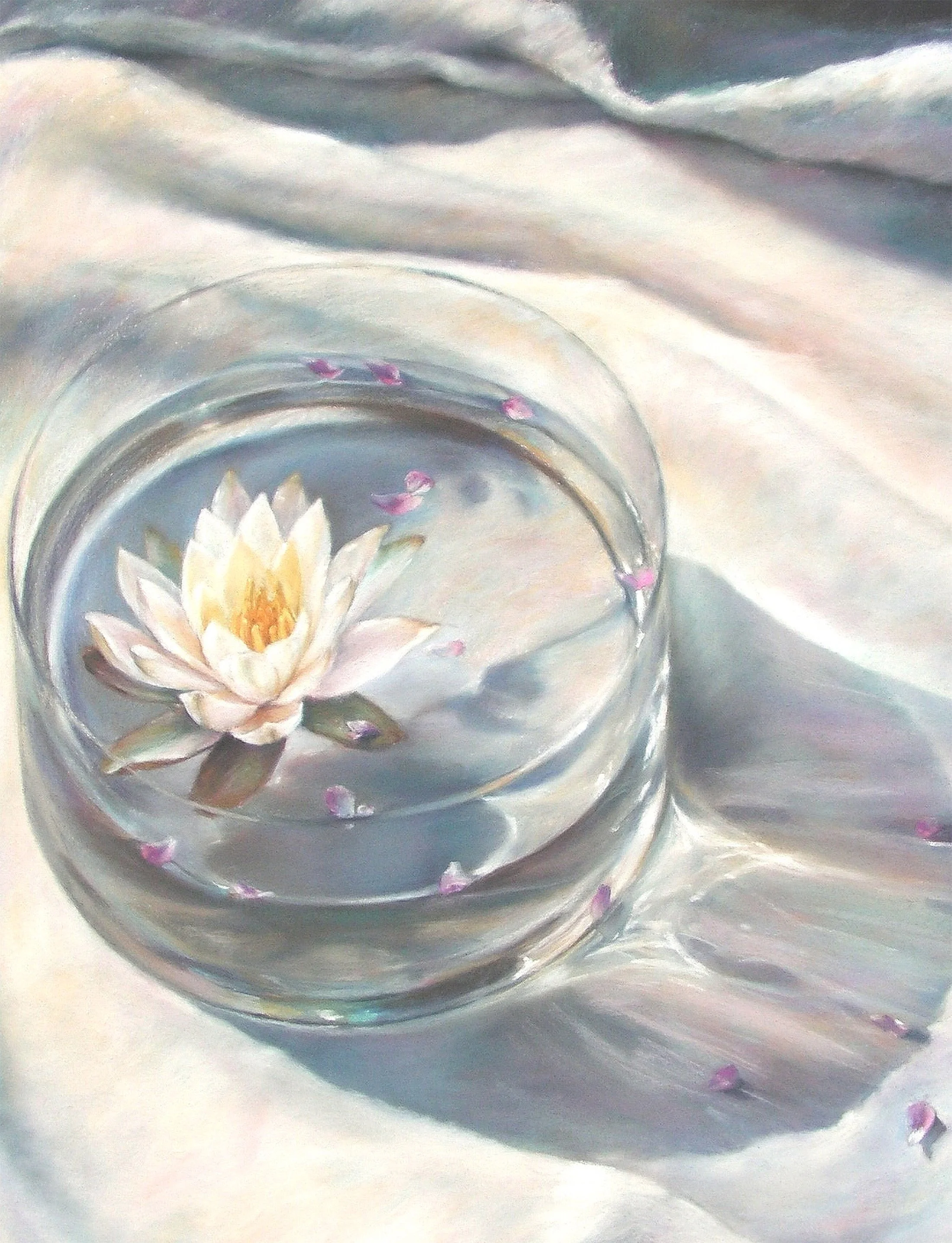 Float, 8 x 59 , Pastel on paper, $4000 framed.JPG