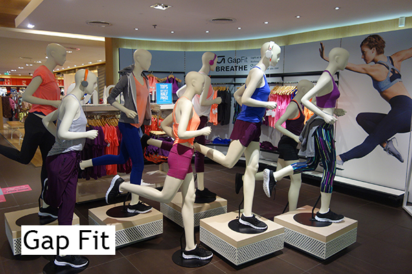 Gap Fit mannequins