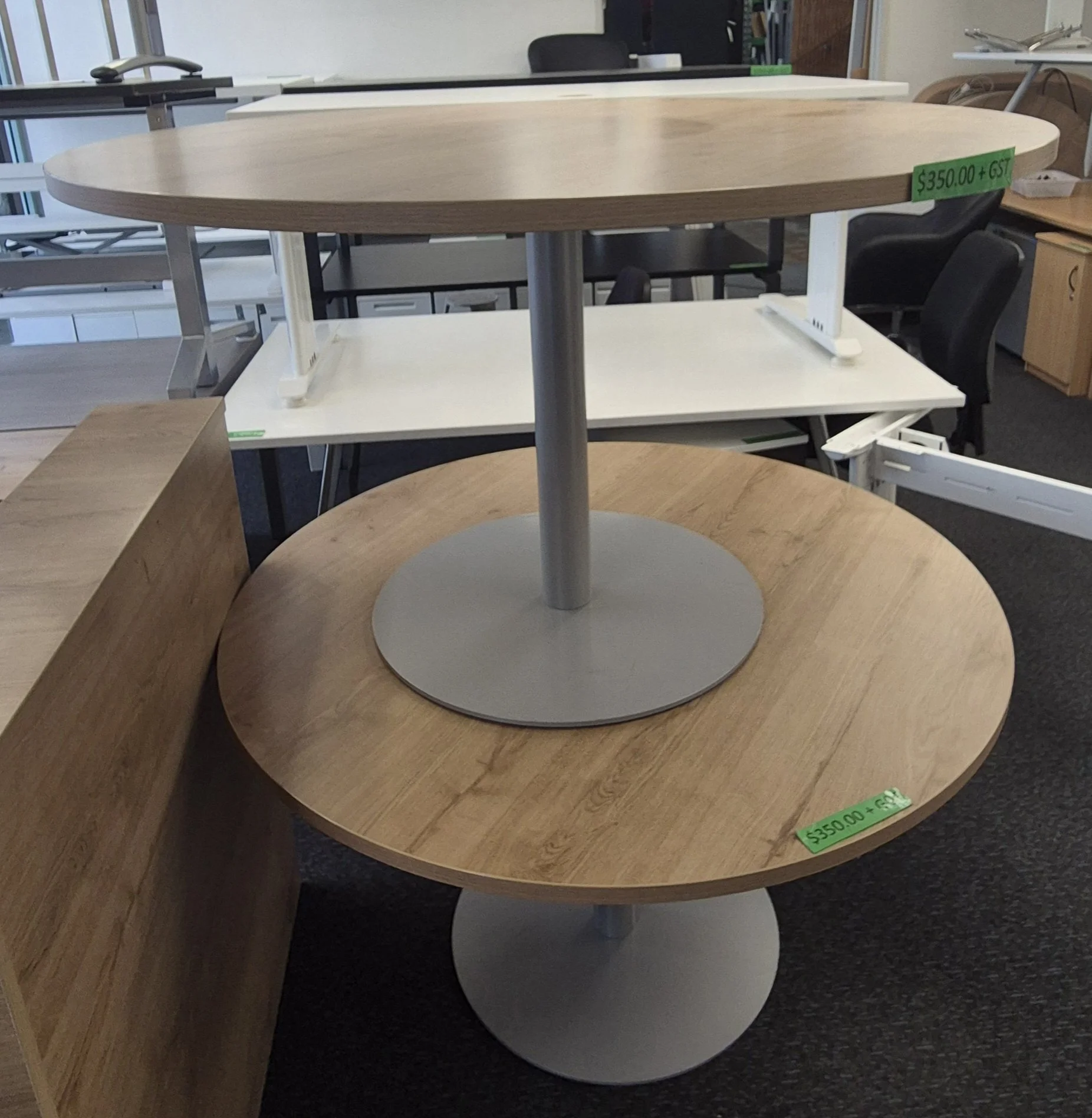 Various round Tables from $250+GST