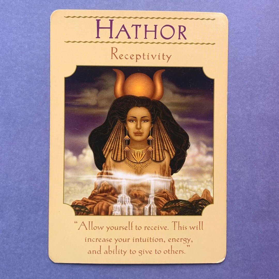 Oracle Card of the Day for MONDAY September 5, 2022: Hathor &ndash; receptivity 🫴🏻.

Healthy relationships thrive on a healthy balance of give and take. I often meet people who have a pattern of leaning too far into the &lsquo;giving&rsquo; part of