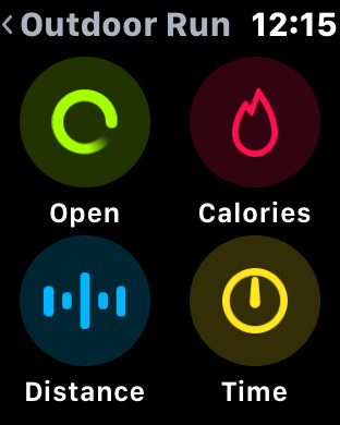 apple watch workout app running