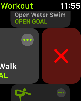 Delete a workout in watchOS 6
