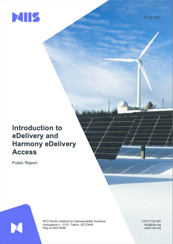 Report: Introduction to eDelivery and Harmony eDelivery Access