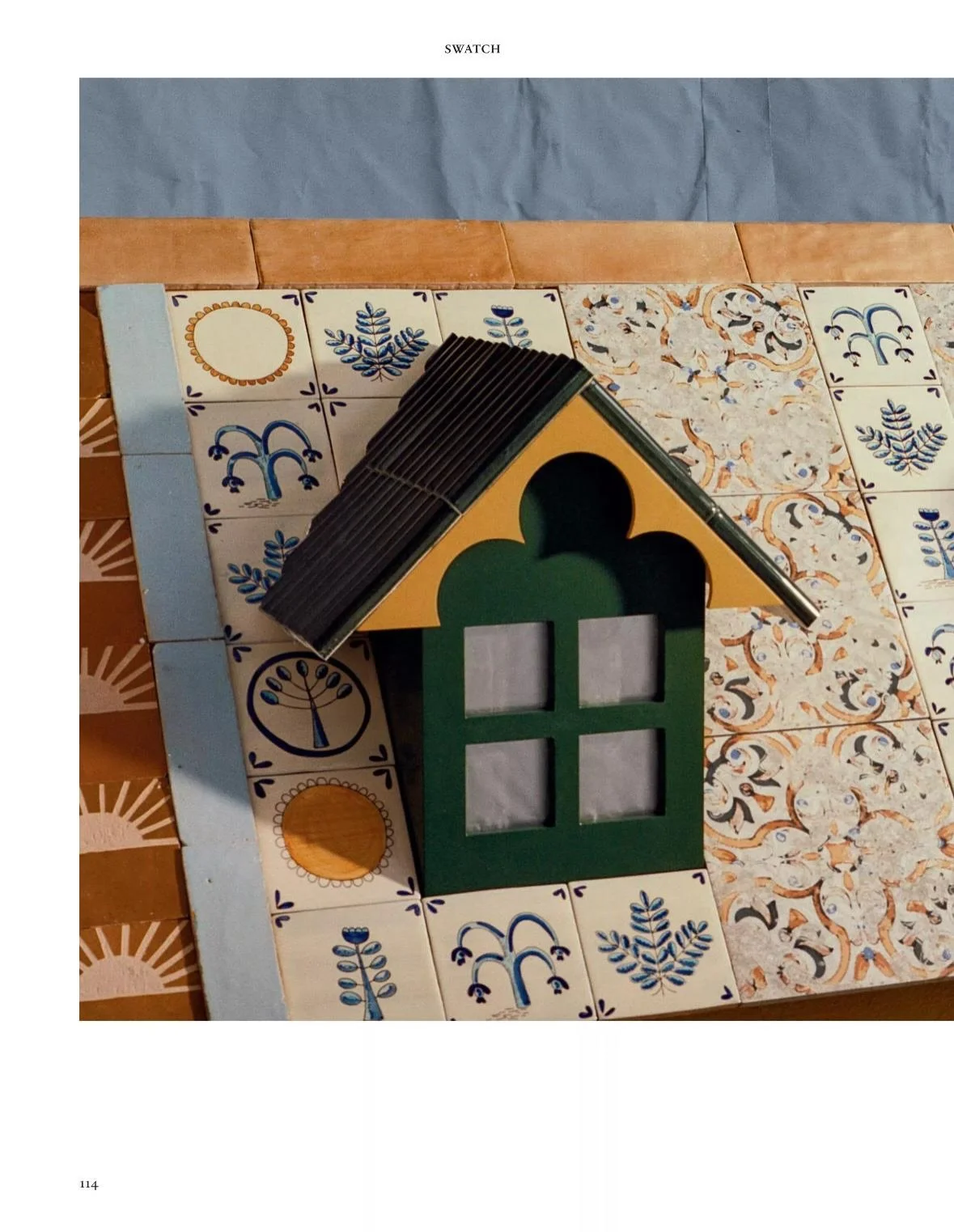A beautiful display of @bertandmay and @firedearthuk tiles alongside paint from Britain&rsquo;s oldest family-owned manufacturer @mylands_london in the @theworldofinteriors Kitchen &amp; Bathroom Supplement. 
 
The magazine&rsquo;s &lsquo;tile icon