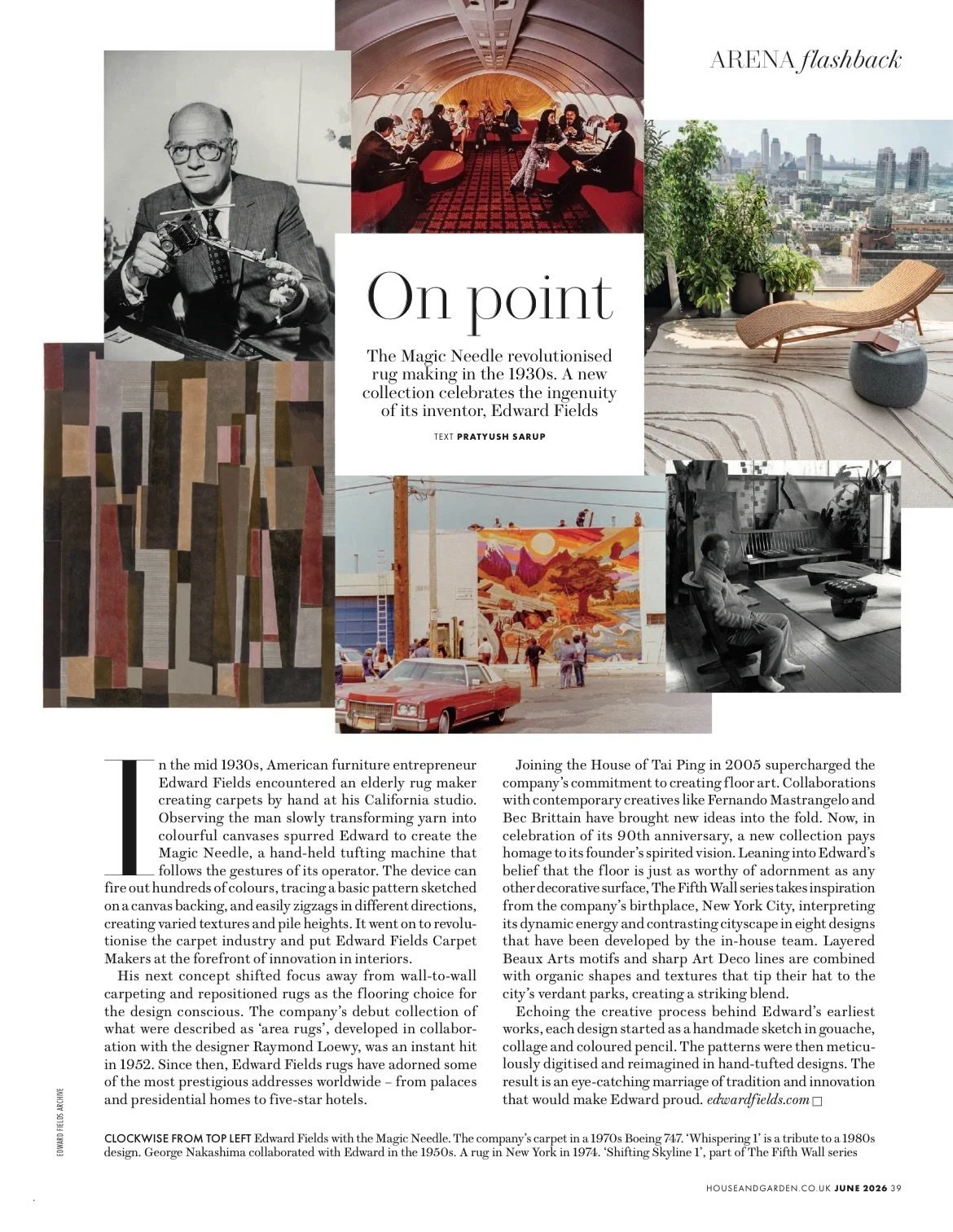 A beautiful full page in @houseandgardenuk that celebrates the creative genius of artisanal carpet maker @efcarpetmakers, a distinguished subsidiary of @taipingcarpets, and a new rug collection honouring the brand&rsquo;s 90th anniversary.
 
The piec