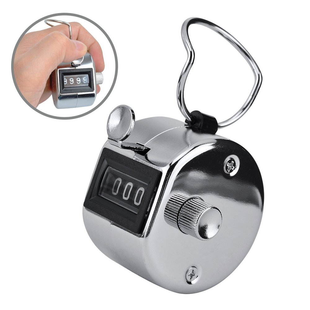 BuyJumpRopes Tally Counter, Professional Grade Stainless Steel H-102  Clicker Counter - Japanese Made 4-Digit Handheld Counter Clicker, Lap  Counter