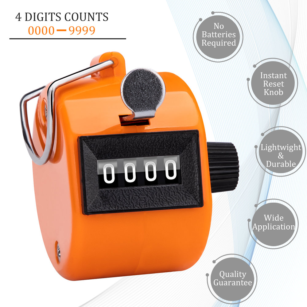 4 Digit Counters Mechanical Counter Manual Clicking Hand Counter