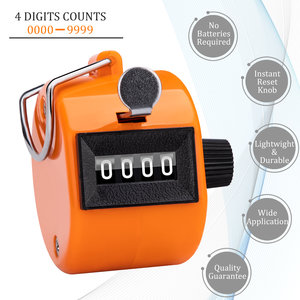 FormVan Hand Held Tally Digit Mechanical Clicker Counter,Orange