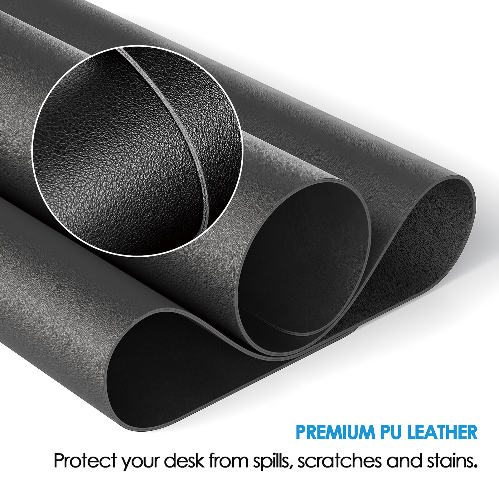 Details about   Ktrio Desk Pad XXX-Large Mat Protector 35.4 X 17 Inches PU Leather Blotter Pad, 