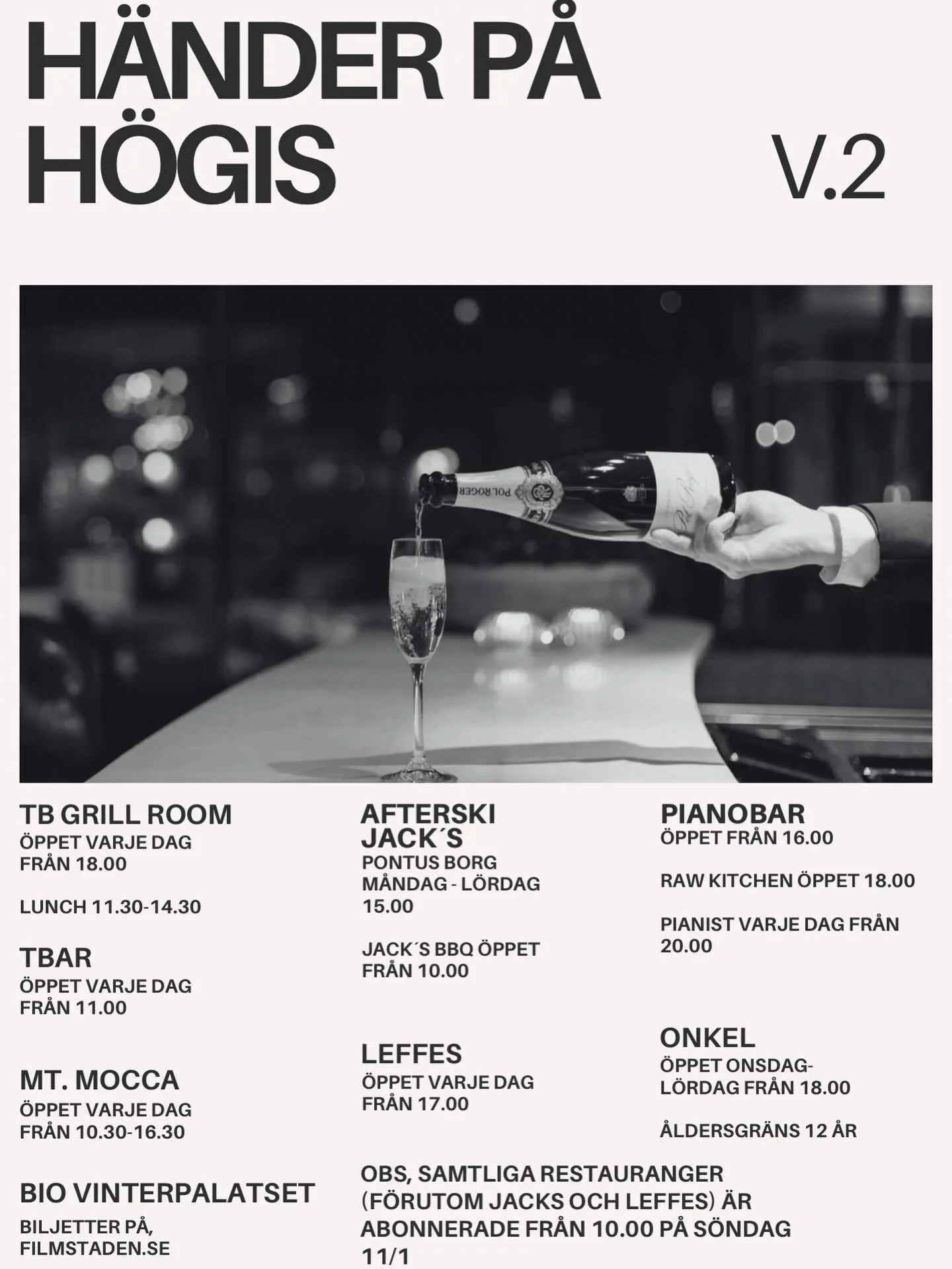 H&Ouml;GIS VECKA 2 🩵 Ta skidorna ner till Jacks BBQ och var med p&aring; Pontus Borgs afterski! Det f&aring;r man bara inte missa! 🥂🥳