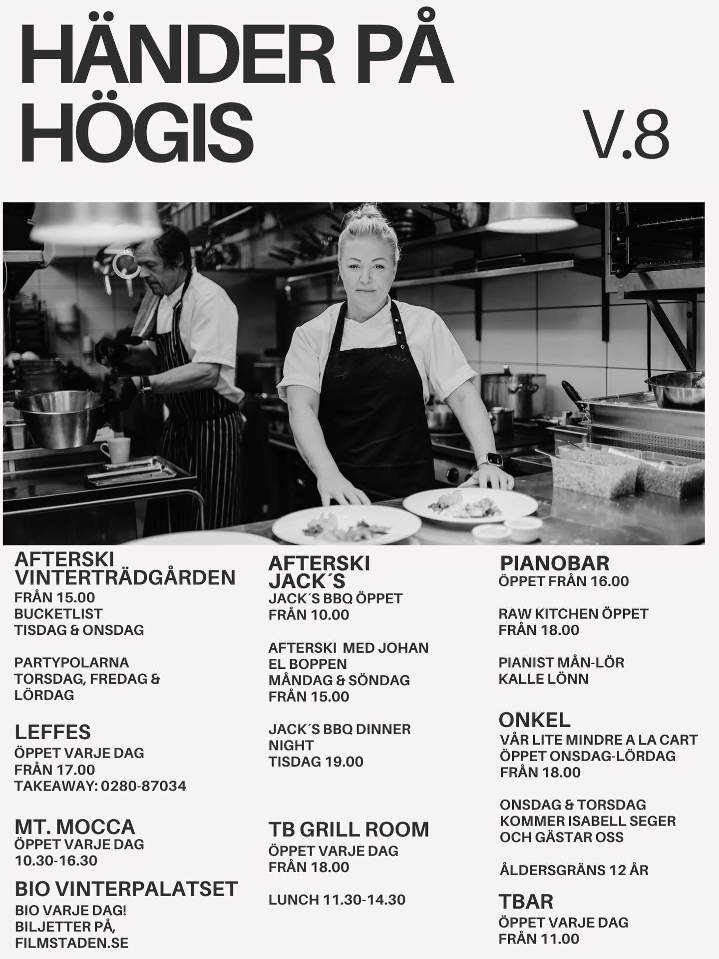 H&Ouml;GIS VECKA 8❄️ Isabell Seger g&auml;stspelar i Onkel Jean i veckan, det f&aring;r ni bara inte missa❤️ Varmt v&auml;lkomna! ⛷️