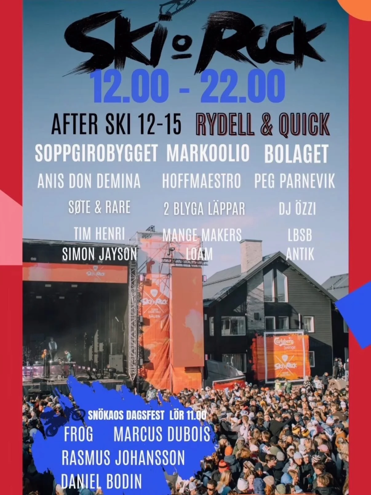 VI LADDAR UPP!🔥🎸

Om exakt 2 veckor kickar Ski &amp; Rock ig&aring;ng- och efterfesterna p&aring; H&ouml;gis blir st&ouml;rre &auml;n n&aring;gonsin! 🤘🏼

S&auml;kra din plats NU- n&auml;r det &auml;r slut, &auml;r det slut. Endast ett f&aring;tal