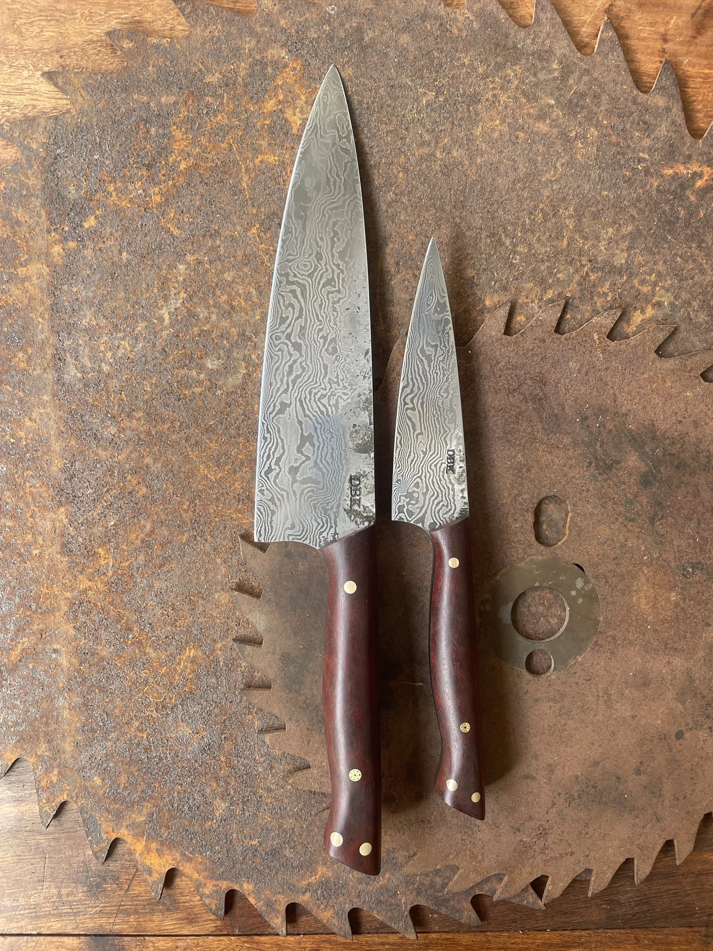 damascus chef knife set